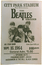 Beatles at City Park Stadium bootleg poster